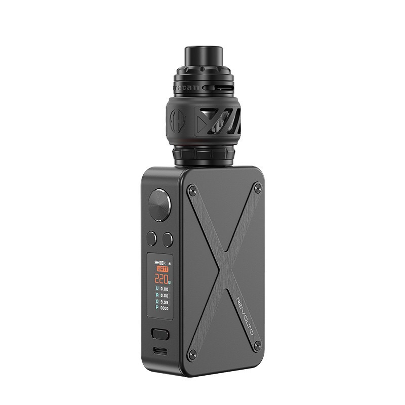 Kit revolto de la marque aspire tout en noir avec un X en noir apposé sur la box.