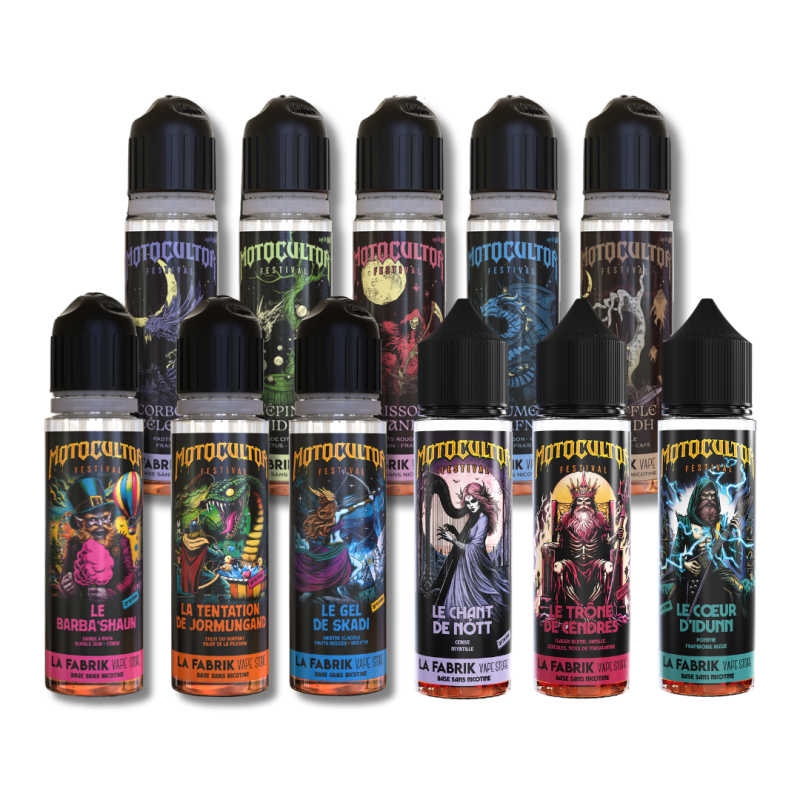 Pack e-liquides 50ml Motocultor – 11 saveurs
