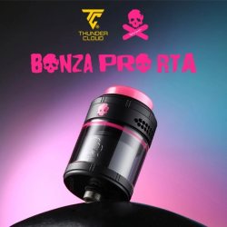 Atomiseur Bonza Pro RTA Black Pink LIMITED ÉDITION - Thunder Cloud X Vaping Bogan